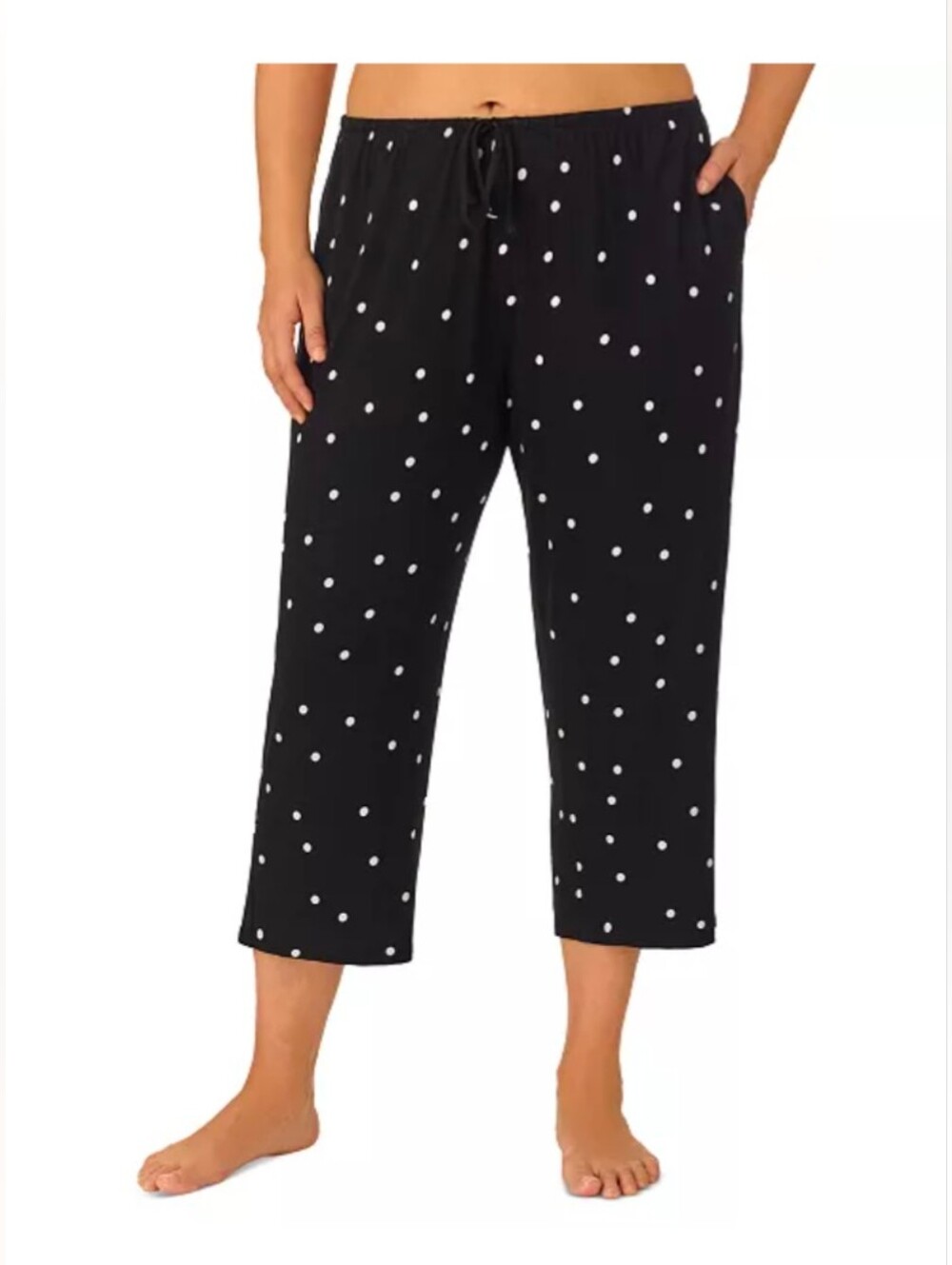 ELLEN TRACY Womens Cropped Pajama-Loungewear Bottom
